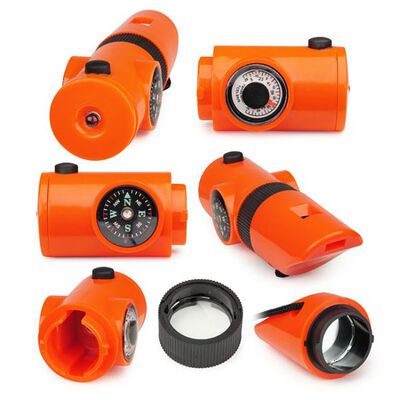 7-in-1 Orange Emergency Whistle