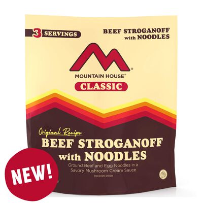 Classic Beef Stroganoff with Noodles | Mountain House Freeze Dried Foods