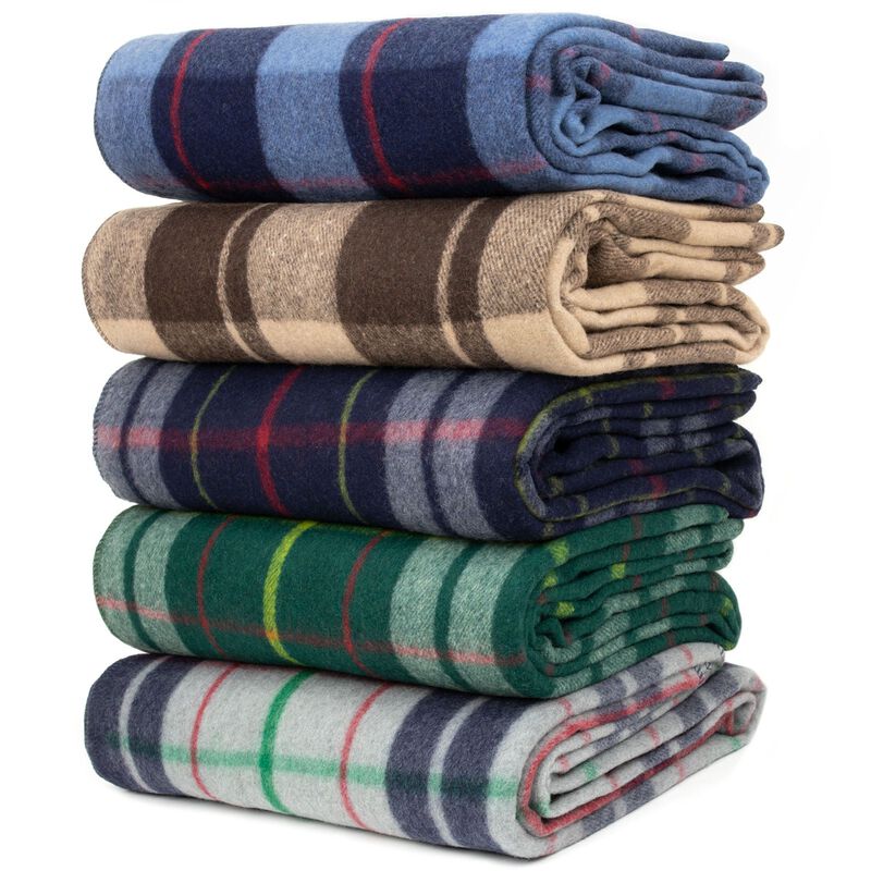 Classic Wool Plaid Blanket, , large image number 2